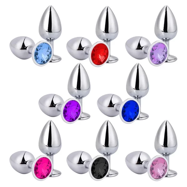 Plug Anal Metal com Pedra  Colors Grande