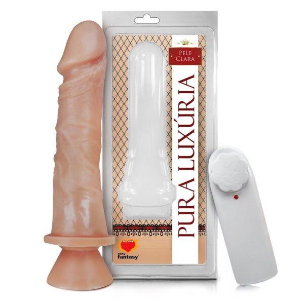 Prótese Vibrador Externo Ventosa 18 X 3,6Cm Sexy Fantasy