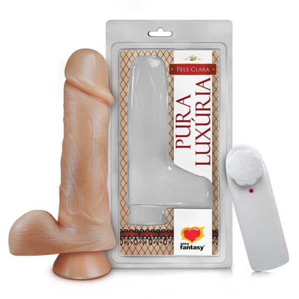 Pênis Vibrador Externo Com Escroto 18 X 4,4Cm Sexy Fantasy