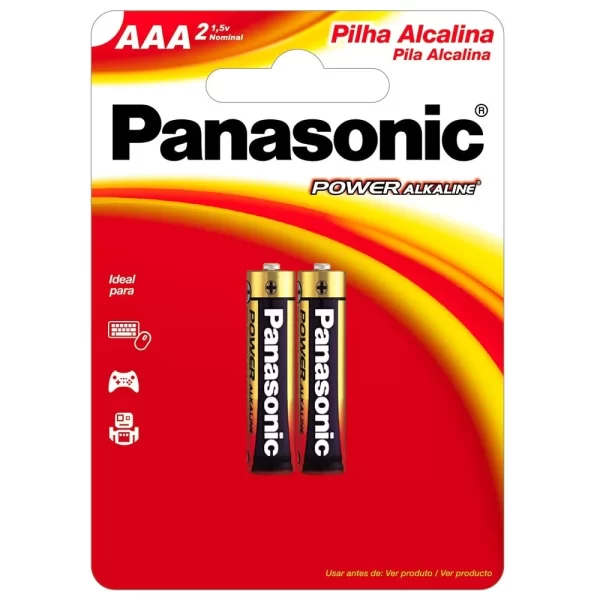 Pilha Panasonic Alcalina AAA Palito 2x1