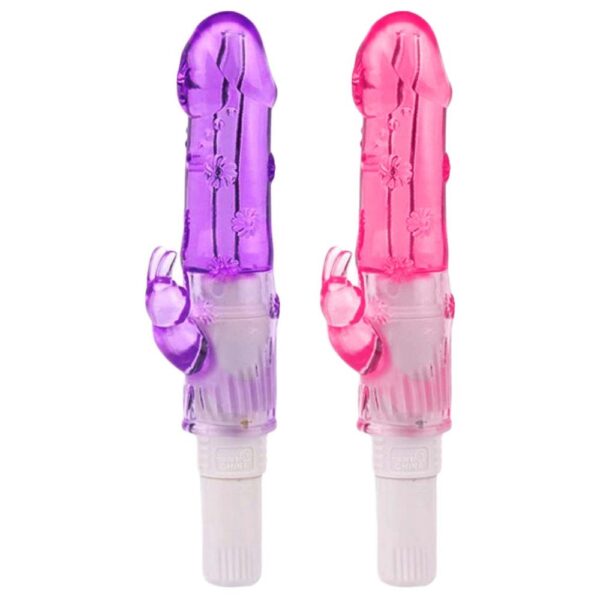 Vibrador Personal Em Jelly Com Estimulador Clitoriano