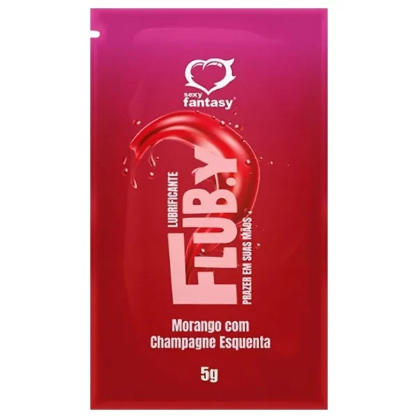 Flub.y Morango Hot Lubrificante Sachê 5G Sexy Fantasy