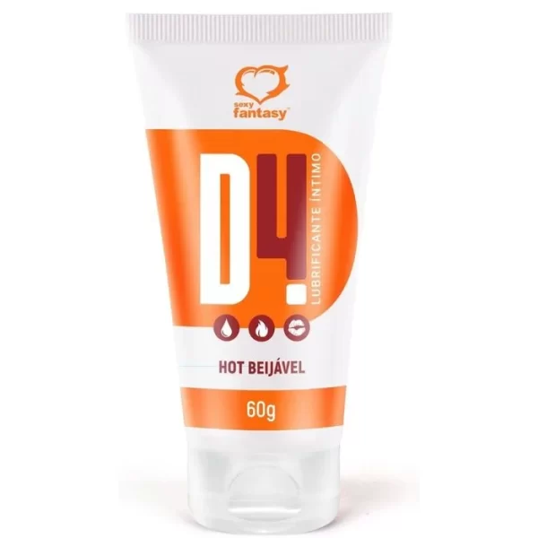 D4 Lubrificante Hot Beijável 60Ml Sexy Fantasy