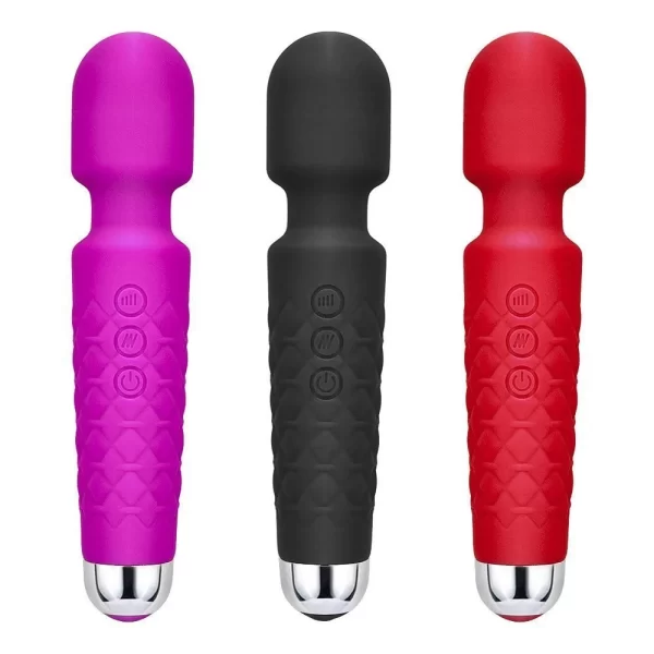 Vibrador Massageador Varinha Mágica Com Textura 20 Velocidades