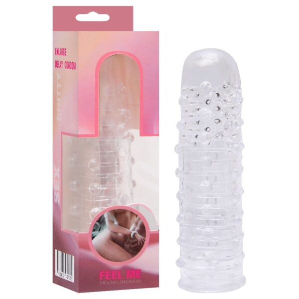 Capa Peniana Massageadora Transparente 15Cm