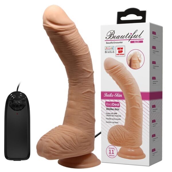 Pênis Vibrador Super Soft Alex Baile