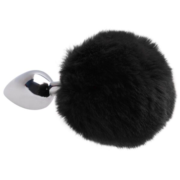 Plug Anal Médio Aço Pompom Coelho