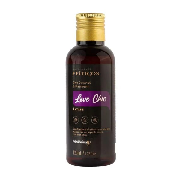 Óleo Corporal Love Chic Êxtase para Massagem 120Ml Feitiços