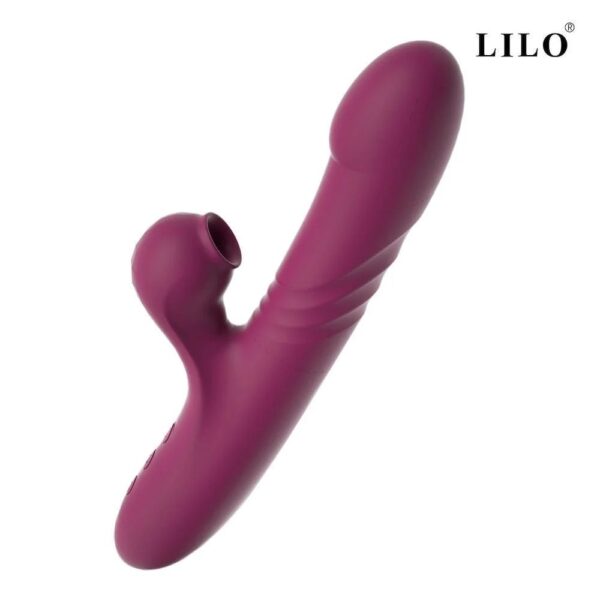 Vibrador Vai e Vem Ponto G e Sugador de Clitóris PG146