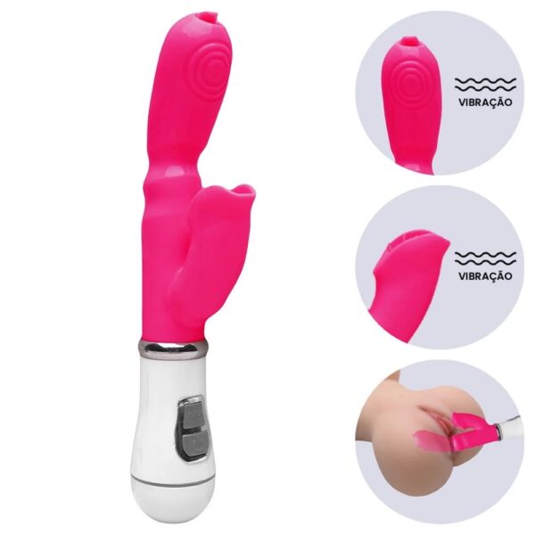 Vibrador Ponto G com Estimulador de Clitóris com 12 Níveis de Vibração