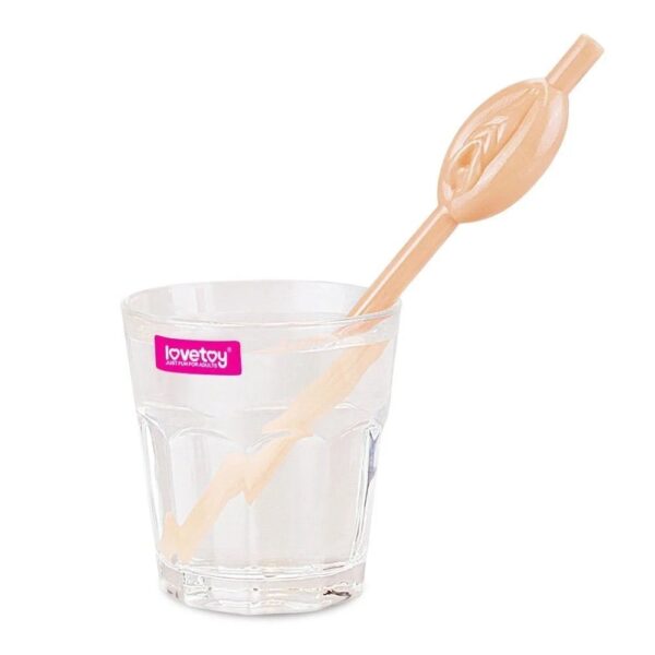 Canudo Pussy Straws Em Formato de Vagina