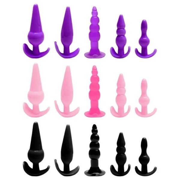 Kit Plug Anal Silicone 5 Unidades