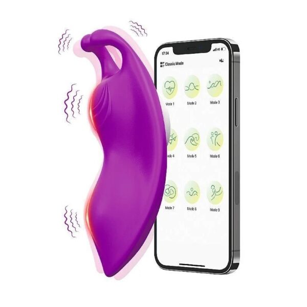 Vibrador de Calcinha Borboleta Buzzy App Com 10 Vibrações