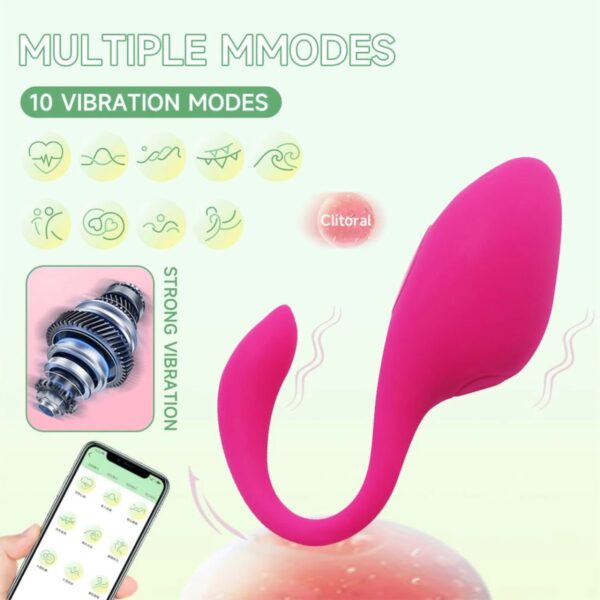 Cápsula Vibratória Ruby 10 Modos De Vibração Controlado Por App Vibe Toys - Imagem 12