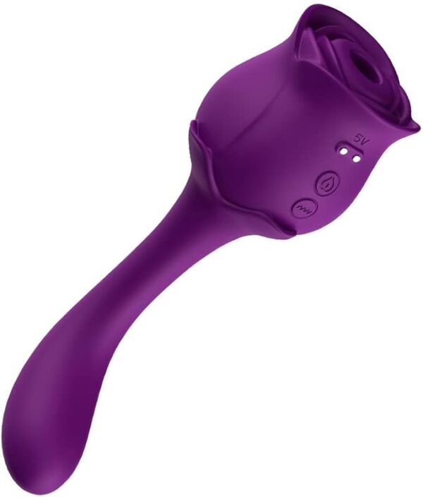 Vibrador Rosa Duplo Ponto G e Sugador - Imagem 10