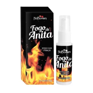 Fogo de Anita Gel Excitante Feminino que Esquenta e Vibra 15g Hot Flowers