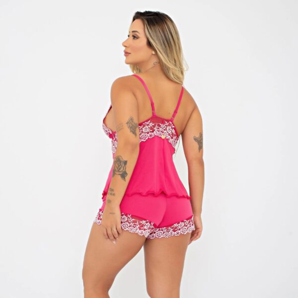 Baby Doll Bicolor Izabella Com Renda Patitex 874 - Imagem 12