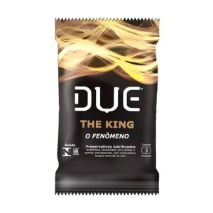 The King Preservativos Lubrificados Ultra Estimulante com 3 Unidades Due