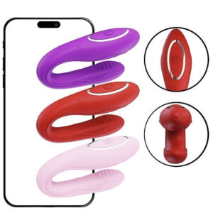 VIBRADOR CASAL APLICATIVO À LONGA DISTÂNCIA 12 MODOS