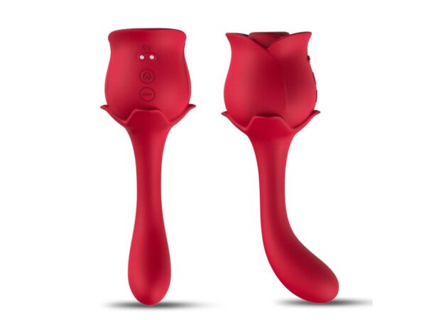 Vibrador Rosa Duplo Ponto G e Sugador - Imagem 3