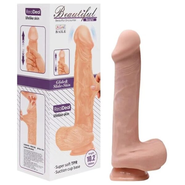 Pênis Realístico Vibrador Ventosa 26 X 4,8Cm