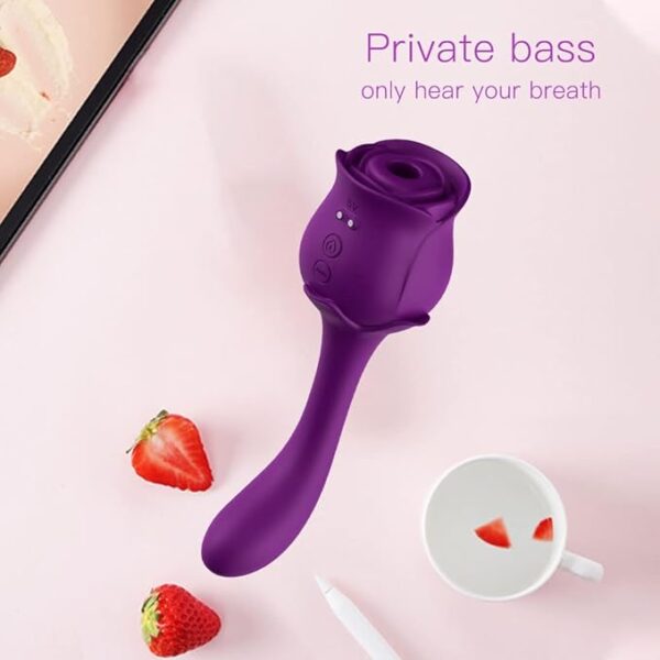 Vibrador Rosa Duplo Ponto G e Sugador - Imagem 17