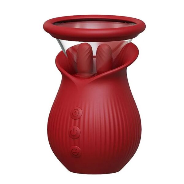 Scarlet Vibrador Sugador de Clitóris Formato de Rosa Multivelocidade - Imagem 9