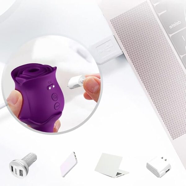 Vibrador Rosa Duplo Ponto G e Sugador - Imagem 13
