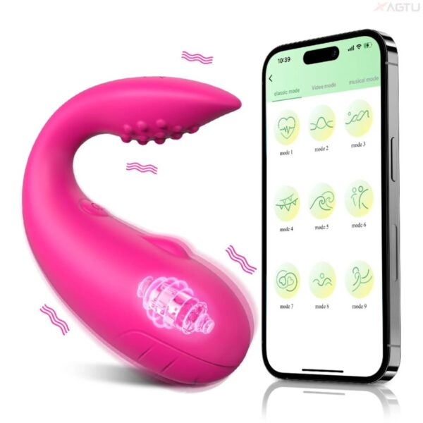 Vibrador Whale 10 Modos De Vibração Com Aplicativo De Longa Distância - Imagem 3
