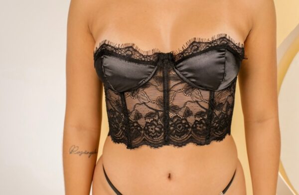 Conjunto Corset Virgínia chantilly - Imagem 7