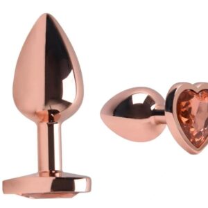 Plug Anal Coração Laranja 7 X 2,8Cm