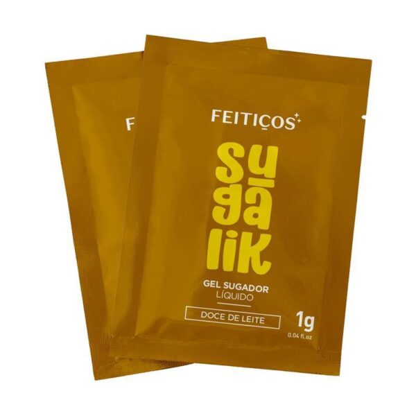 Sachê Sugalik Gel Sugador Líquido Beijável Com Pulsação 1G Feitiços - Imagem 2