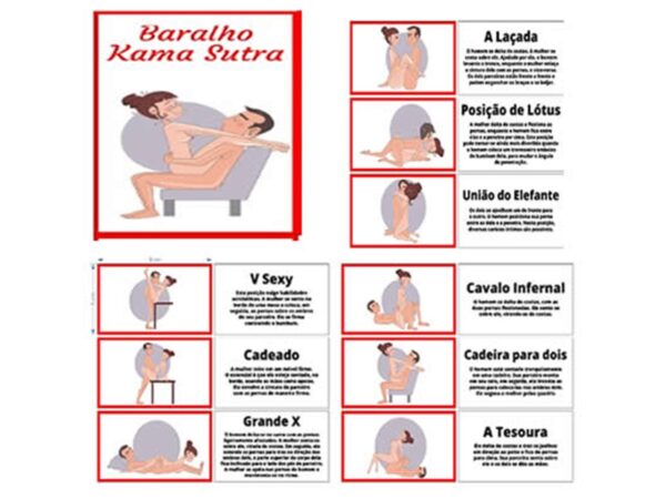 Baralho Kama Sutra (20 cartas com posições explicadas) - Imagem 3