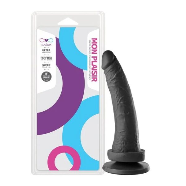 Prótese Maciça Realística Com Ventosa 17,5 X 3,5cm Soulsex - Imagem 8