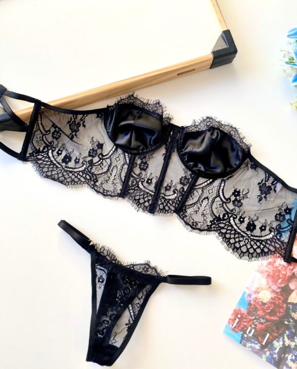 Conjunto Corset Virgínia chantilly - Imagem 3