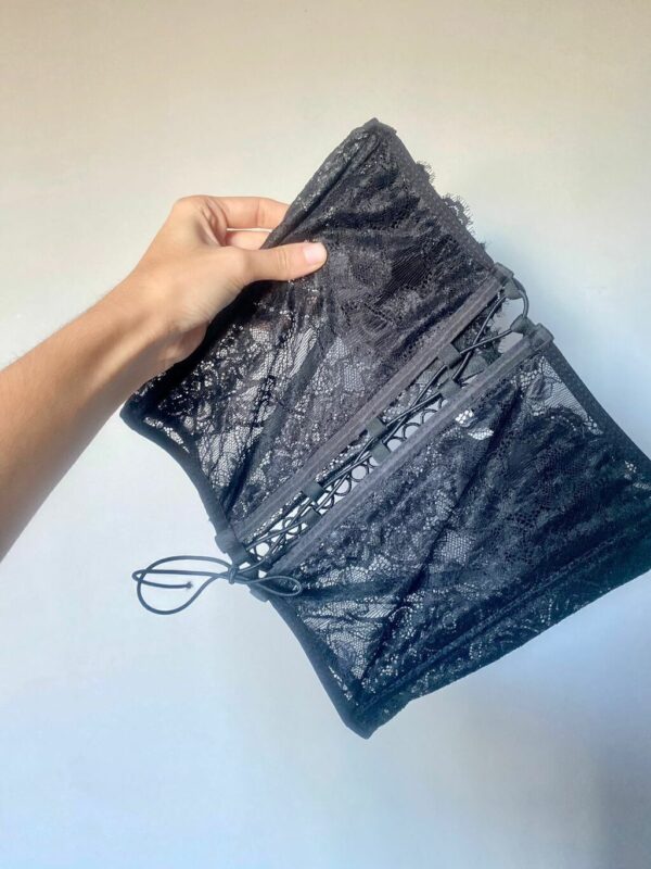 Conjunto Corset Mencía Em Renda - Imagem 5