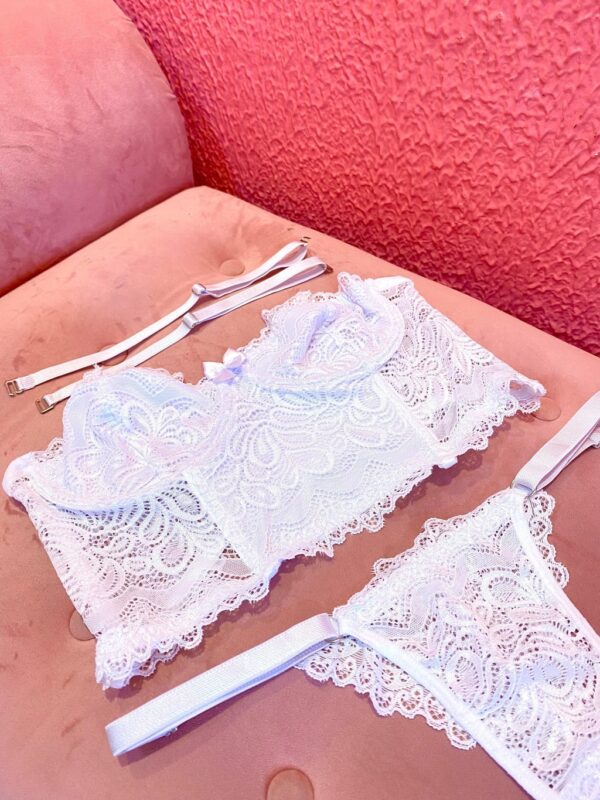 Conjunto Corset Luara Em Renda - Imagem 3