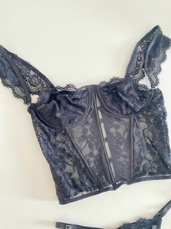 Conjunto Corset Flora Em Renda - Imagem 24