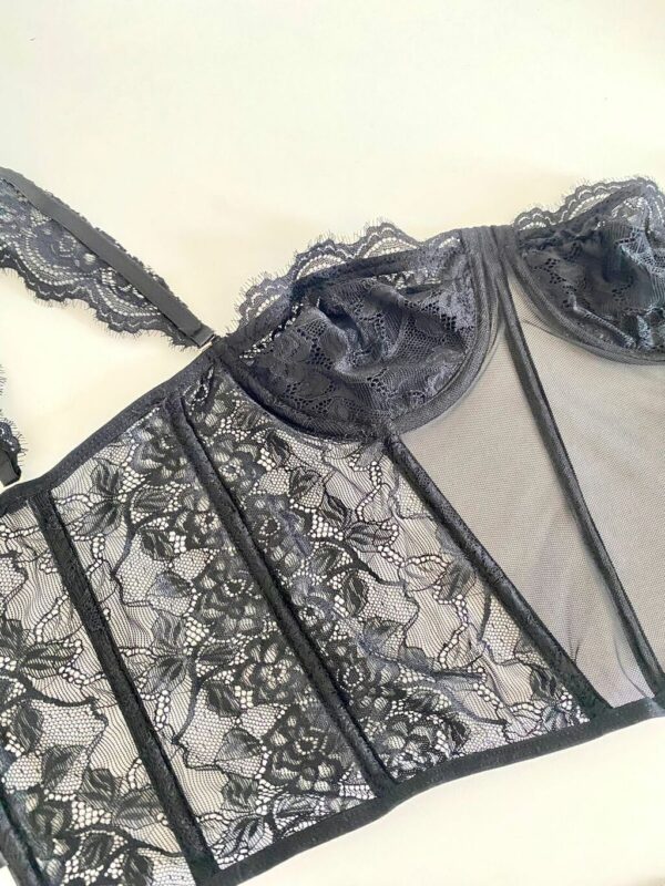 Conjunto Corset Flora Em Renda - Imagem 18