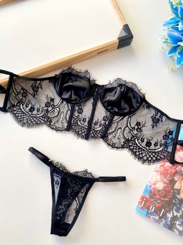 Conjunto Corset Virgínia chantilly - Imagem 4