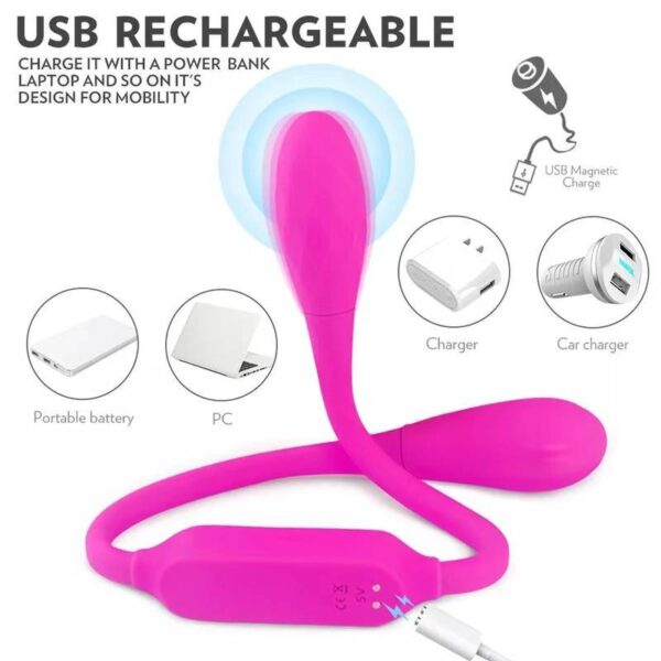 Vibrador Duplo Flexível  Unissex 12 Vibrações S-Hande  YSFG221 - Imagem 6