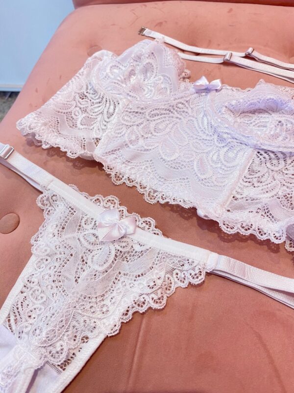 Conjunto Corset Luara Em Renda - Imagem 4