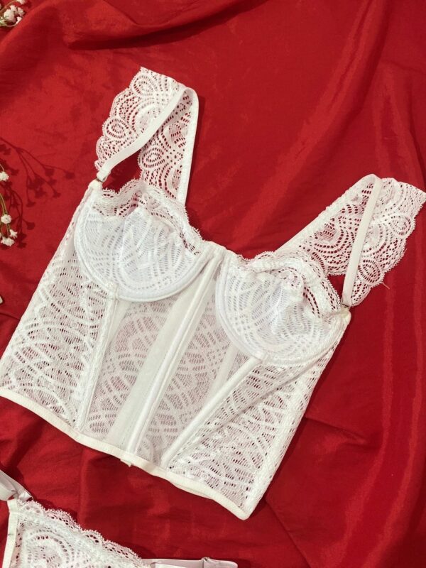 Conjunto Corset Flora Em Renda - Imagem 5