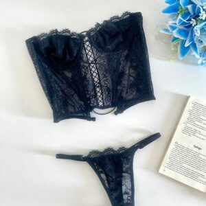 Conjunto Corset Mencía Em Renda