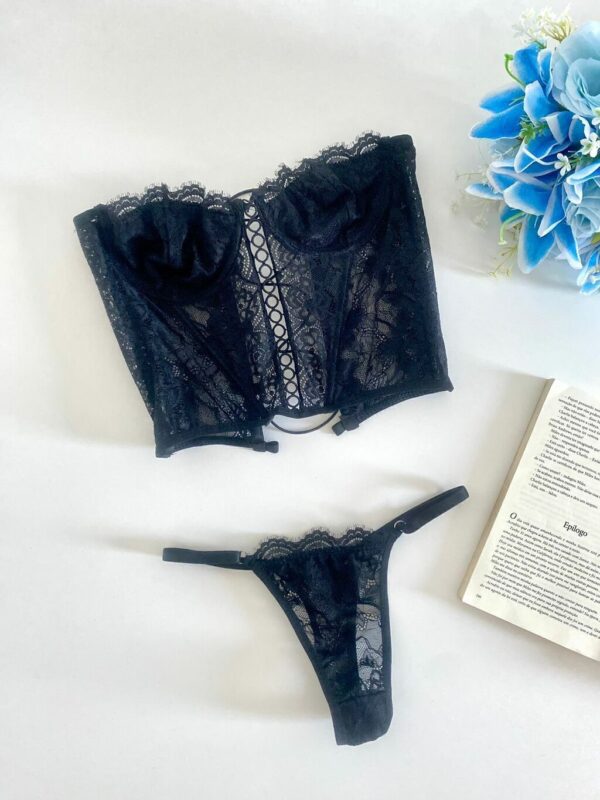 Conjunto Corset Mencía Em Renda