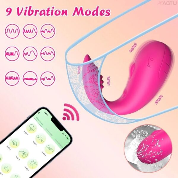 VIBRADOR APLICATIVO ESTIMULADOR PONTA 10 VIBRAÇÕES - Imagem 14