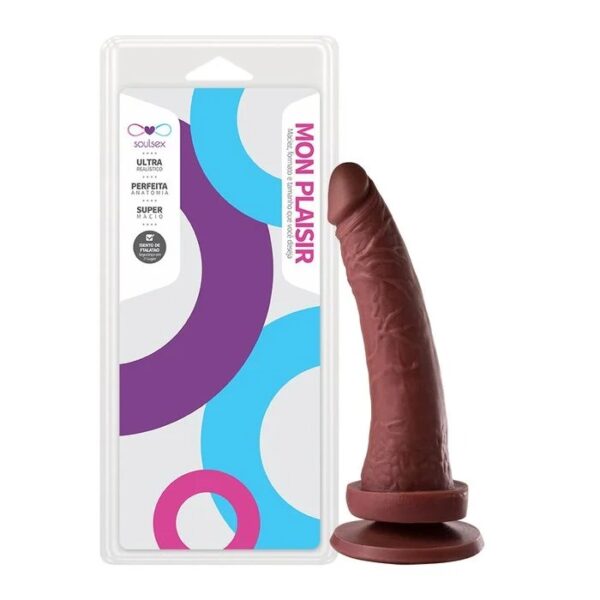 Prótese Maciça Realística Com Ventosa 17,5 X 3,5cm Soulsex - Imagem 6