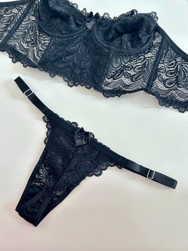 Conjunto Corset Luara Em Renda - Imagem 11
