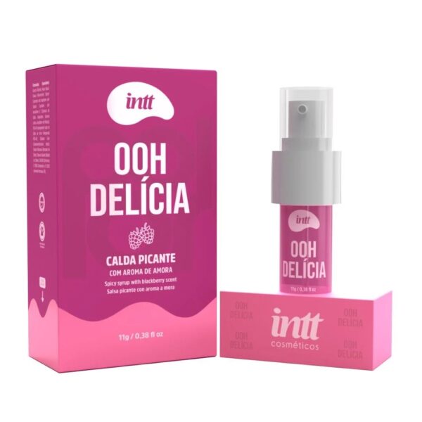 Ooh Delícia Calda Picante Beijável Sabor Amora 11G Intt - Imagem 4