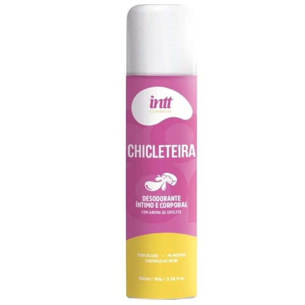 Chicleteira Desodorante Íntimo E Corporal 166Ml Com Aroma de Chiclete Intt - Imagem 2